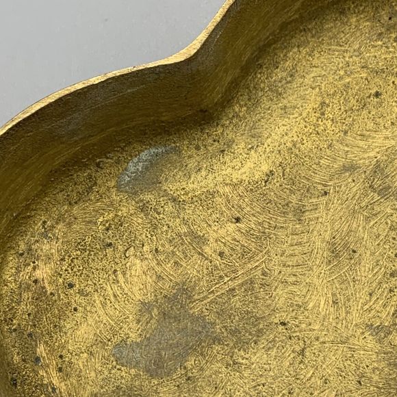 Vintage Mid Century Brass Heart Shaped Lidded Trinket Box Aged Patina Keepsake - Picture 11 of 16